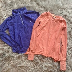 Bundle of 2 girls active wear tops